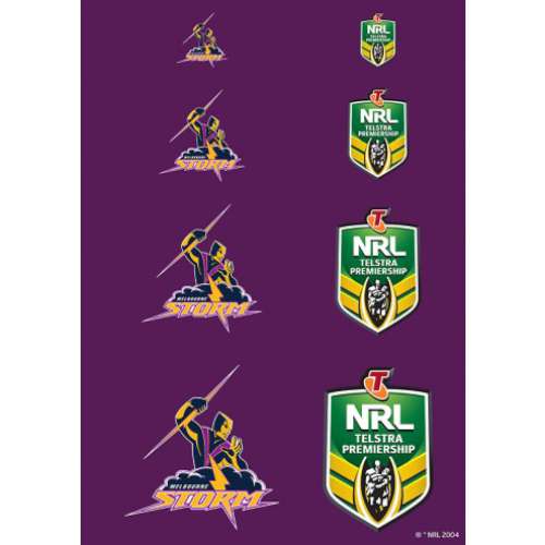 Storm NRL Logo Icing Sheet - Click Image to Close